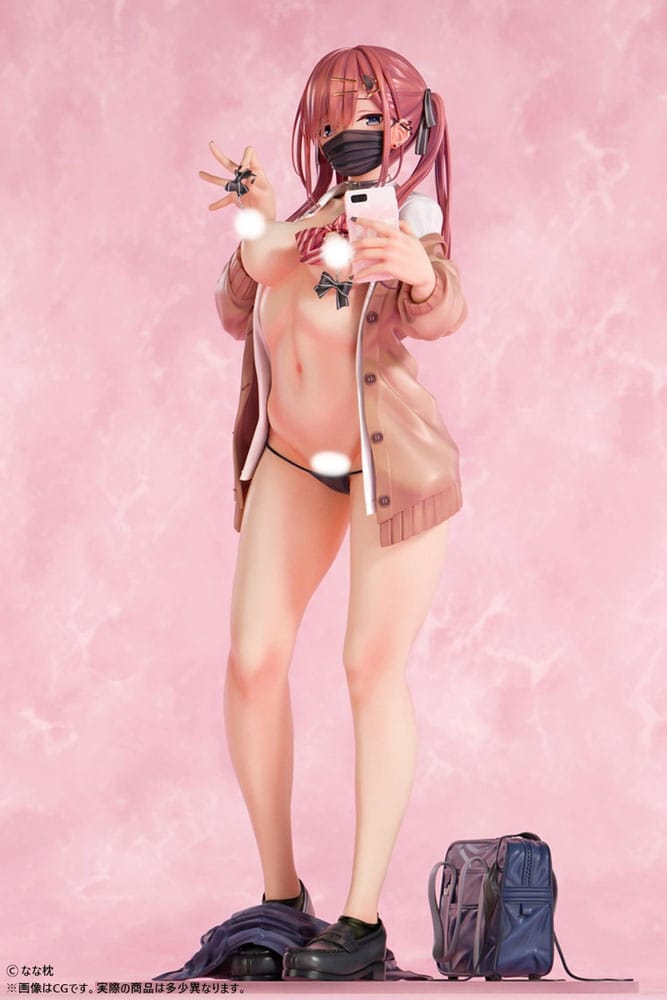 Original Character Statue 1/5 Red-Haired Gyaru-Chan Mask Ver. Illustration by Nanamakura 29 cm - Preorder - ETA: 25.08.2026