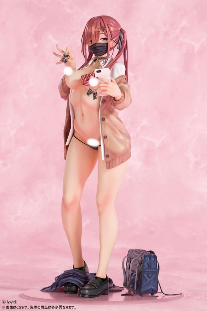 Original Character Statue 1/5 Red-Haired Gyaru-Chan Mask Ver. Illustration by Nanamakura 29 cm - Preorder - ETA: 25.08.2026