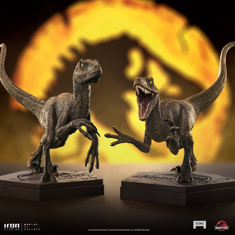Jurassic World Icons Statue Velociraptor B 9 cm - Versand: 5-7 Tage nach Bestellung