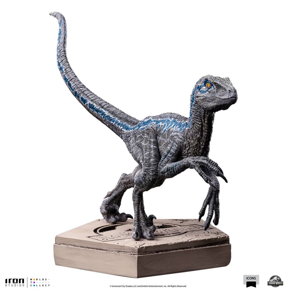 Jurassic World Icons Statue Velociraptor Blue 9 cm - Versand: 5-7 Tage nach Bestellung