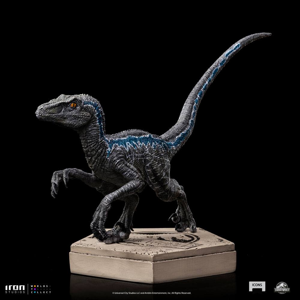 Jurassic World Icons Statue Velociraptor Blue 9 cm - Versand: 5-7 Tage nach Bestellung