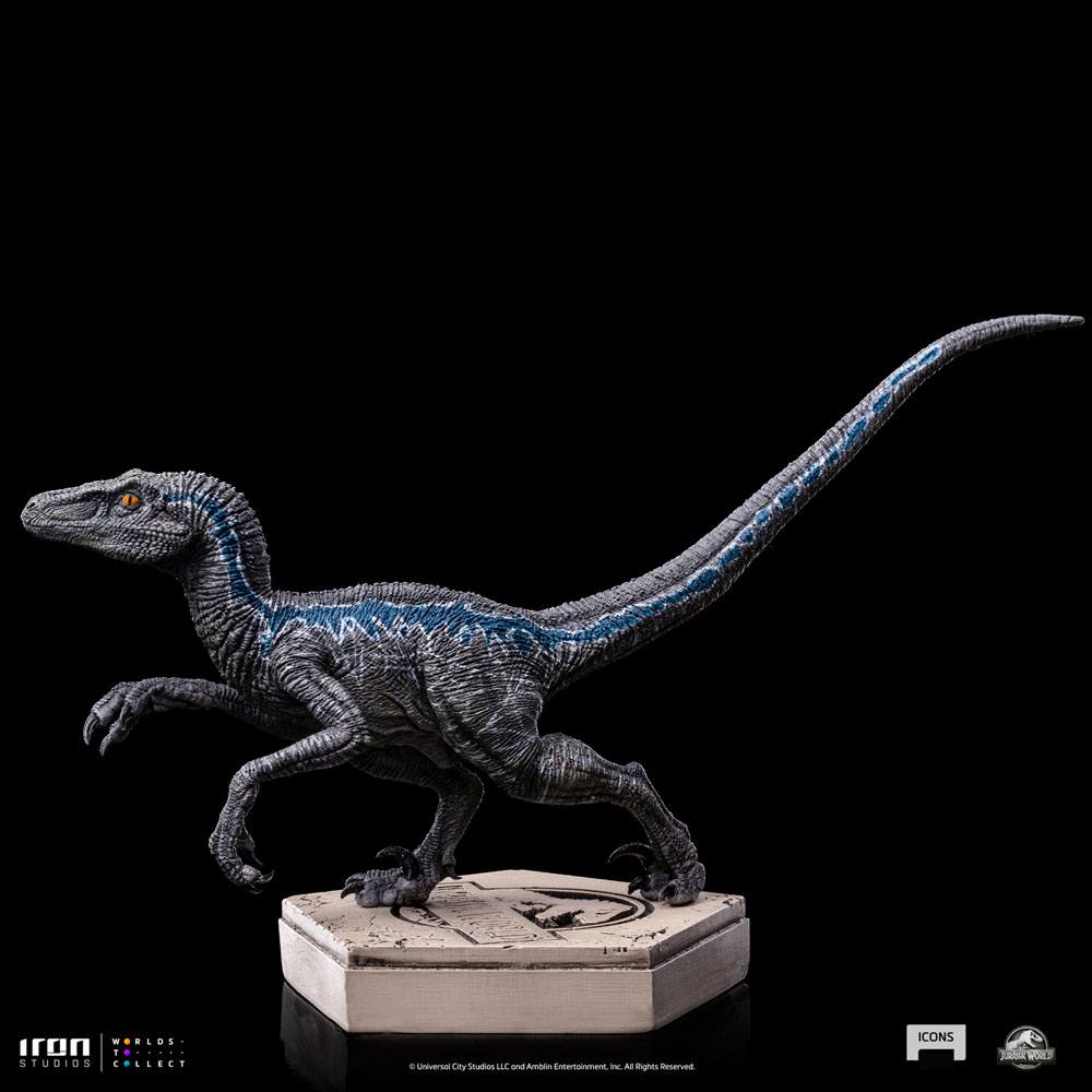 Jurassic World Icons Statue Velociraptor Blue 9 cm - Versand: 5-7 Tage nach Bestellung