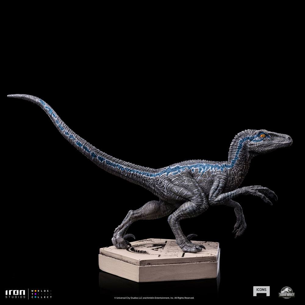 Jurassic World Icons Statue Velociraptor Blue 9 cm - Versand: 5-7 Tage nach Bestellung