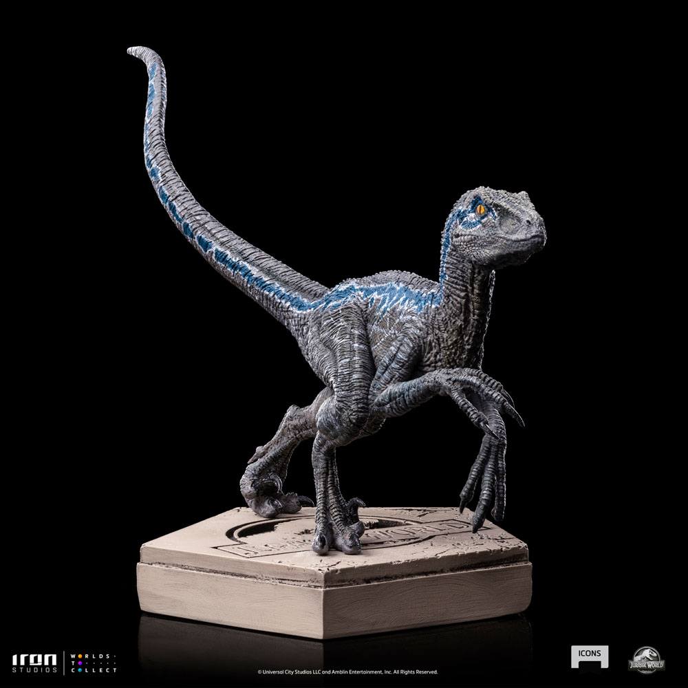 Jurassic World Icons Statue Velociraptor Blue 9 cm - Versand: 5-7 Tage nach Bestellung