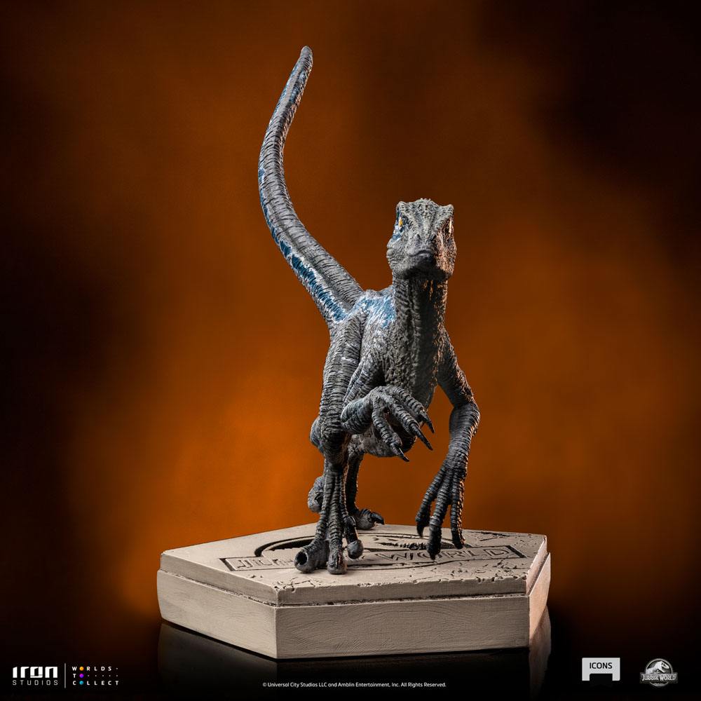 Jurassic World Icons Statue Velociraptor Blue 9 cm - Versand: 5-7 Tage nach Bestellung