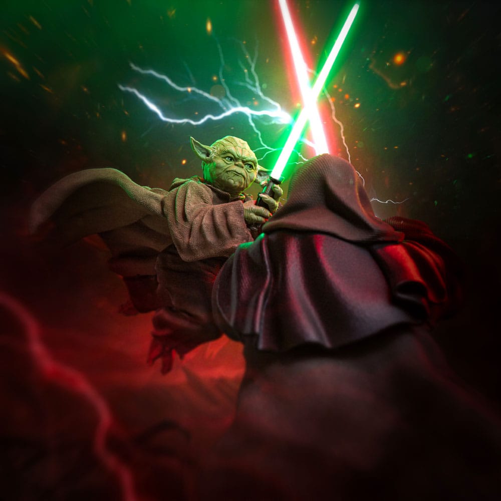 Star Wars Deluxe Art Scale Statue 1/10 Yoda vs Emperor Palpatine (CCXP Exclusive 2024) 31 cm - Versand: 5-7 Tage nach Bestellung