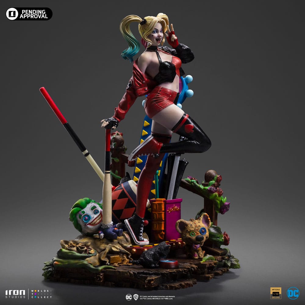DC Comics Deluxe Art Scale Statue 1/10 Harley Quinn (Gotham City Sirens) 22 cm - Versand: 5-7 Tage nach Bestellung