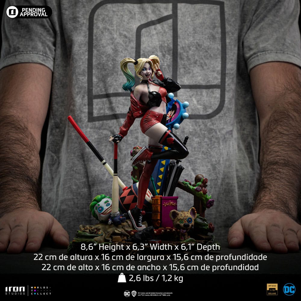 DC Comics Deluxe Art Scale Statue 1/10 Harley Quinn (Gotham City Sirens) 22 cm - Versand: 5-7 Tage nach Bestellung