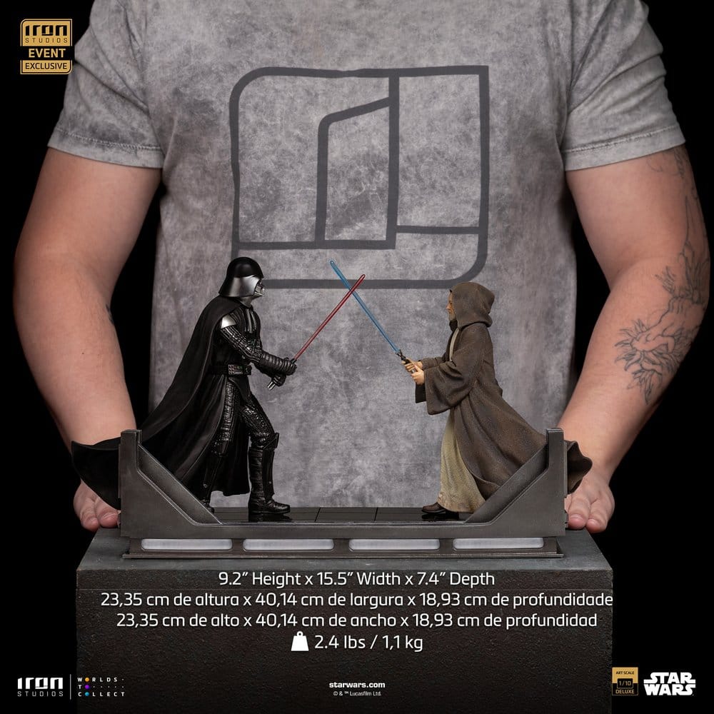 Star Wars Deluxe Art Scale Statue 1/10 Darth Vader Vs Obi-Wan Kenobi (CCXP Exclusive 2025) 24 cm - Versand: 7 Tage nach Bestellung
