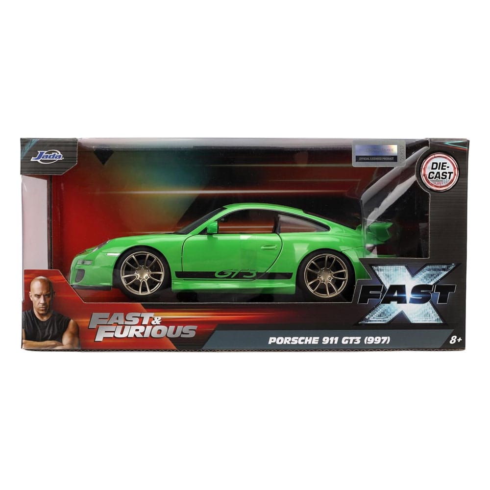Fast & Furious 10 Diecast Modell 1/24 2007 Porsche 911 GT3 (997) - Versand: 5-7 Tage nach Bestellung