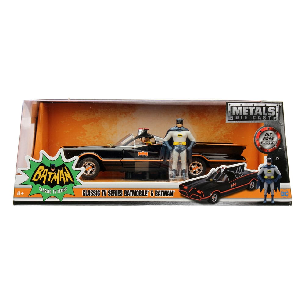 DC Comics Diecast Modell 1/24 Batman 1966 Classic Batmobile - Versand: 5-7 Tage nach Bestellung
