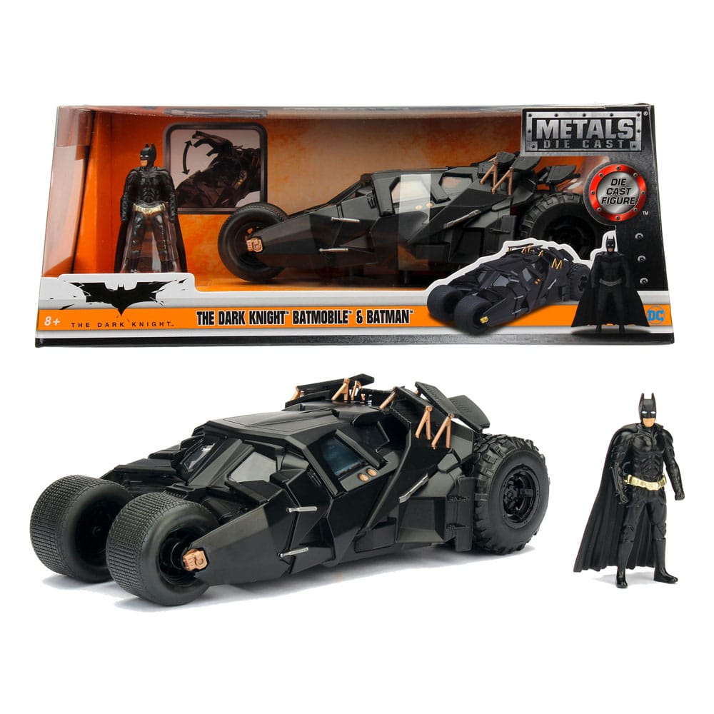 DC Comics Diecast Modell 1/24 Batman The Dark Knight Batmobile - Versand: 5-7 Tage nach Bestellung