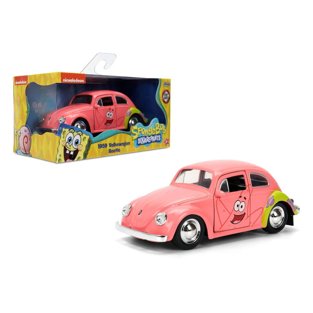 Spongebob Schwammkopf Diecast Modell 1/32 1959 VW Beetle Patrick - Versand: 5-7 Tage nach Bestellung