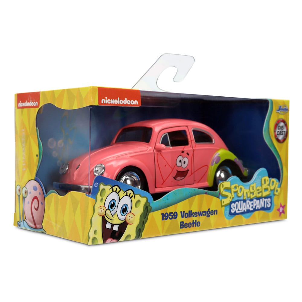 Spongebob Schwammkopf Diecast Modell 1/32 1959 VW Beetle Patrick - Versand: 5-7 Tage nach Bestellung
