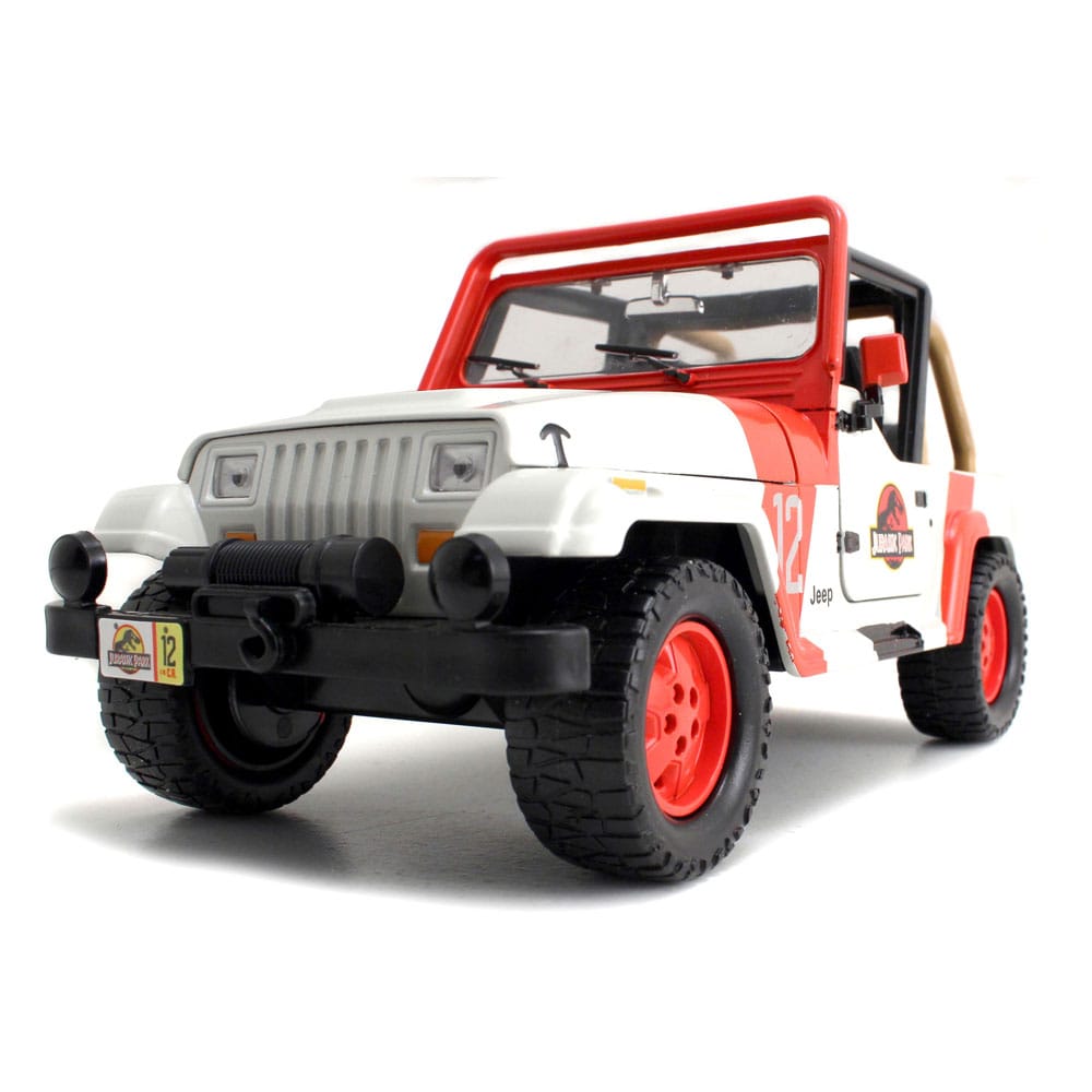 Jurassic World Diecast Modell 1/24 1992 Jeep Wrangler - Versand: 5-7 Tage nach Bestellung