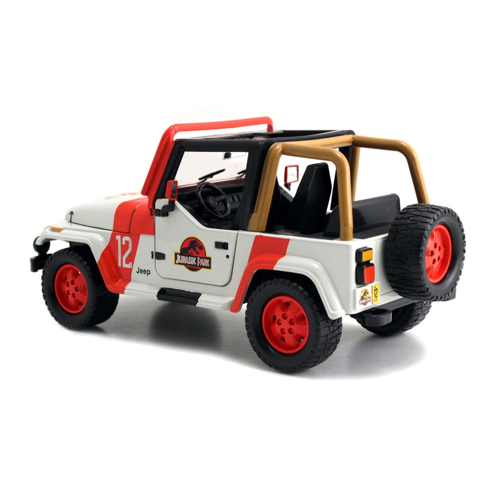 Jurassic World Diecast Modell 1/24 1992 Jeep Wrangler - Versand: 5-7 Tage nach Bestellung