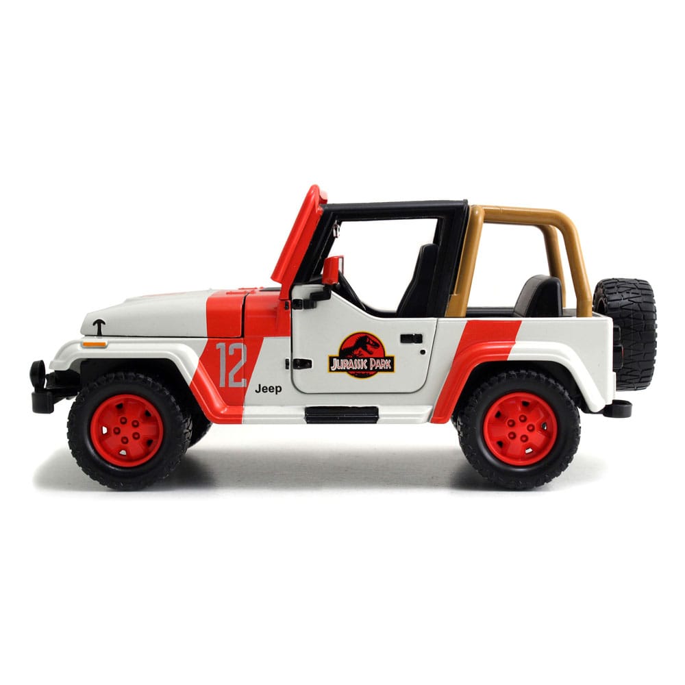 Jurassic World Diecast Modell 1/24 1992 Jeep Wrangler - Versand: 5-7 Tage nach Bestellung