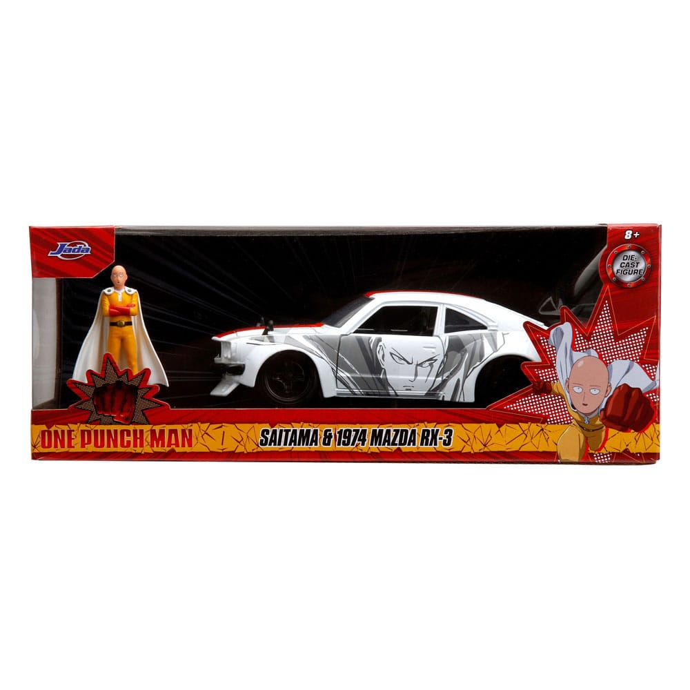 One Punch Man Diecast Modell 1/24 1974 Mazda RX-3 - Versand: 5-7 Tage nach Bestellung