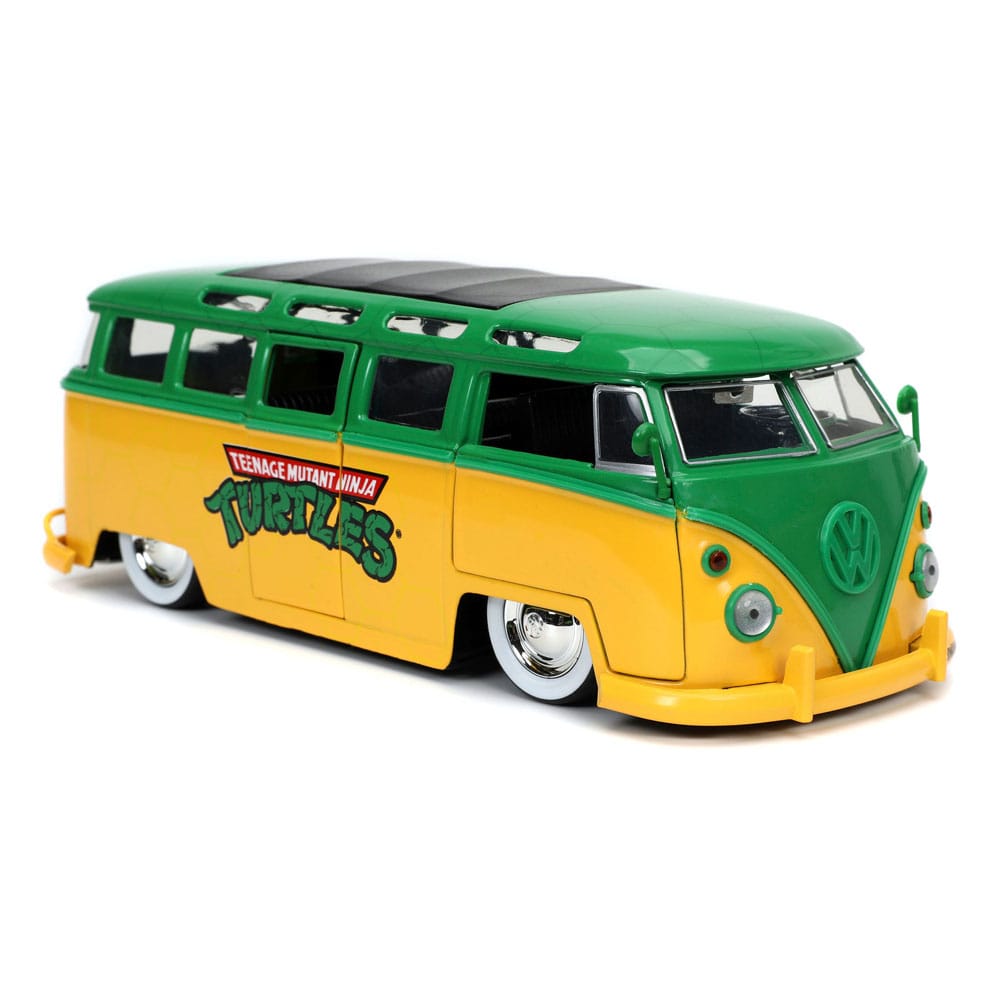 Teenage Mutant Ninja Turtles Diecast Modell 1/24 1962 VW Bus Leonardo - Versand: 5-7 Tage nach Bestellung