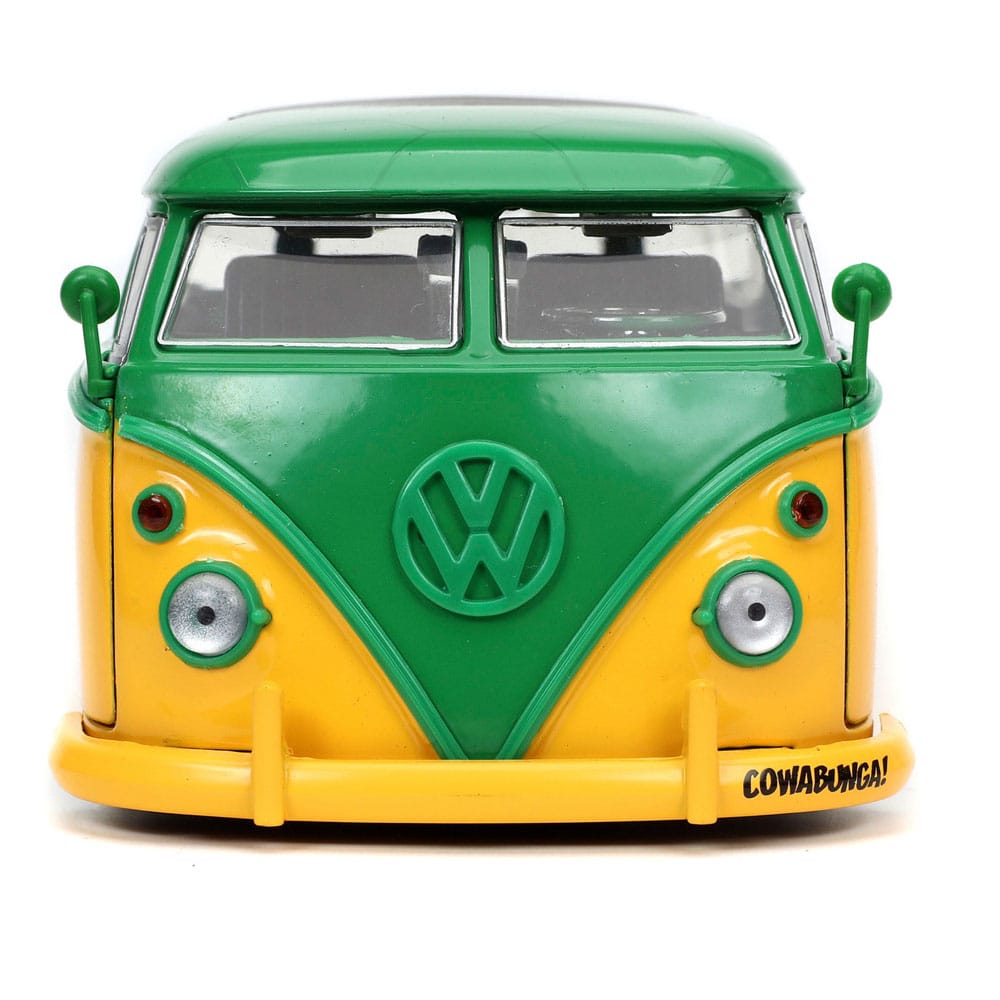Teenage Mutant Ninja Turtles Diecast Modell 1/24 1962 VW Bus Leonardo - Versand: 5-7 Tage nach Bestellung