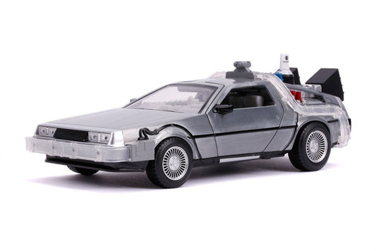 Zurück in die Zukunft II Hollywood Rides Diecast Modell 1/24 DeLorean Time Machine - Versand: 5-7 Tage nach Bestellung
