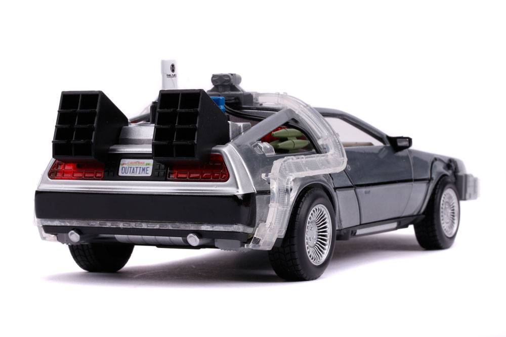 Zurück in die Zukunft II Hollywood Rides Diecast Modell 1/24 DeLorean Time Machine - Preorder - ETA: 22.11.2025