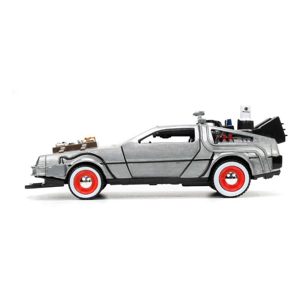 Zurück in die Zukunft III Hollywood Rides Diecast Modell 1/32 DeLorean Time Machine Free Rolling - Preorder - ETA: 01.10.2025