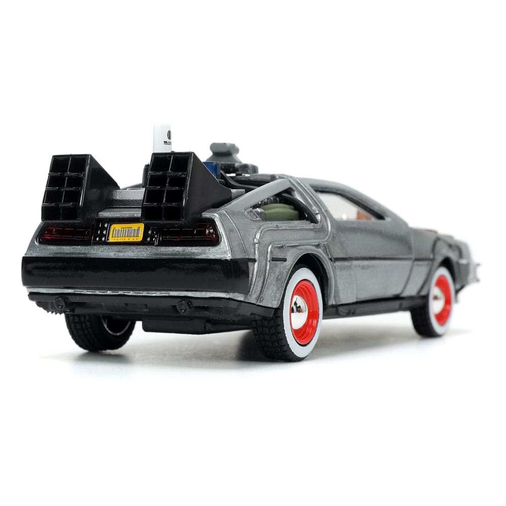 Zurück in die Zukunft III Hollywood Rides Diecast Modell 1/32 DeLorean Time Machine Free Rolling - Preorder - ETA: 01.10.2025