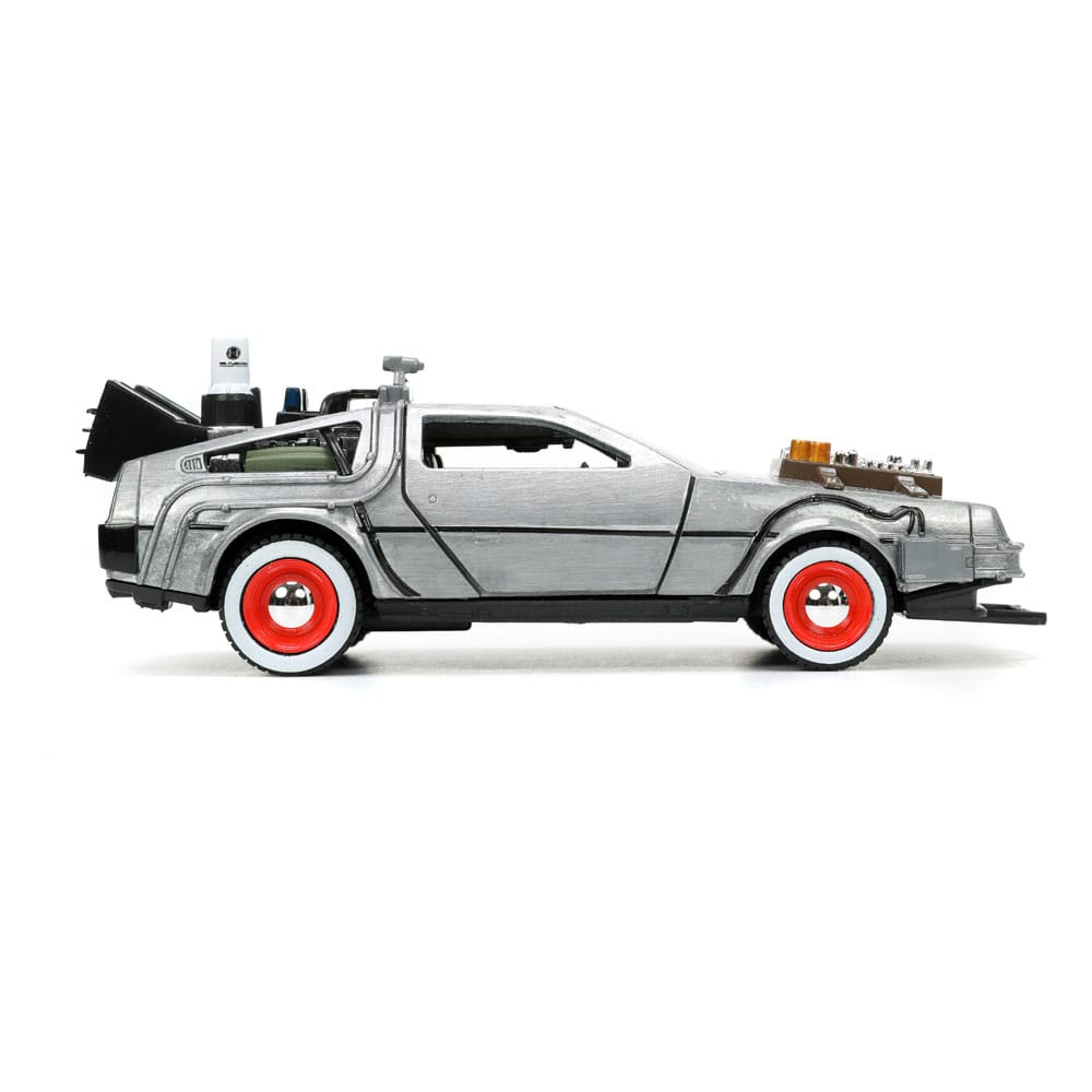 Zurück in die Zukunft III Hollywood Rides Diecast Modell 1/32 DeLorean Time Machine Free Rolling - Preorder - ETA: 01.10.2025