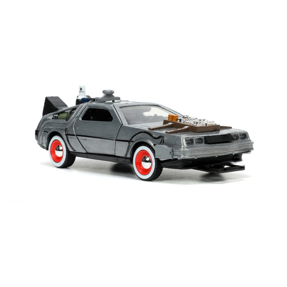 Zurück in die Zukunft III Hollywood Rides Diecast Modell 1/32 DeLorean Time Machine Free Rolling - Preorder - ETA: 01.10.2025
