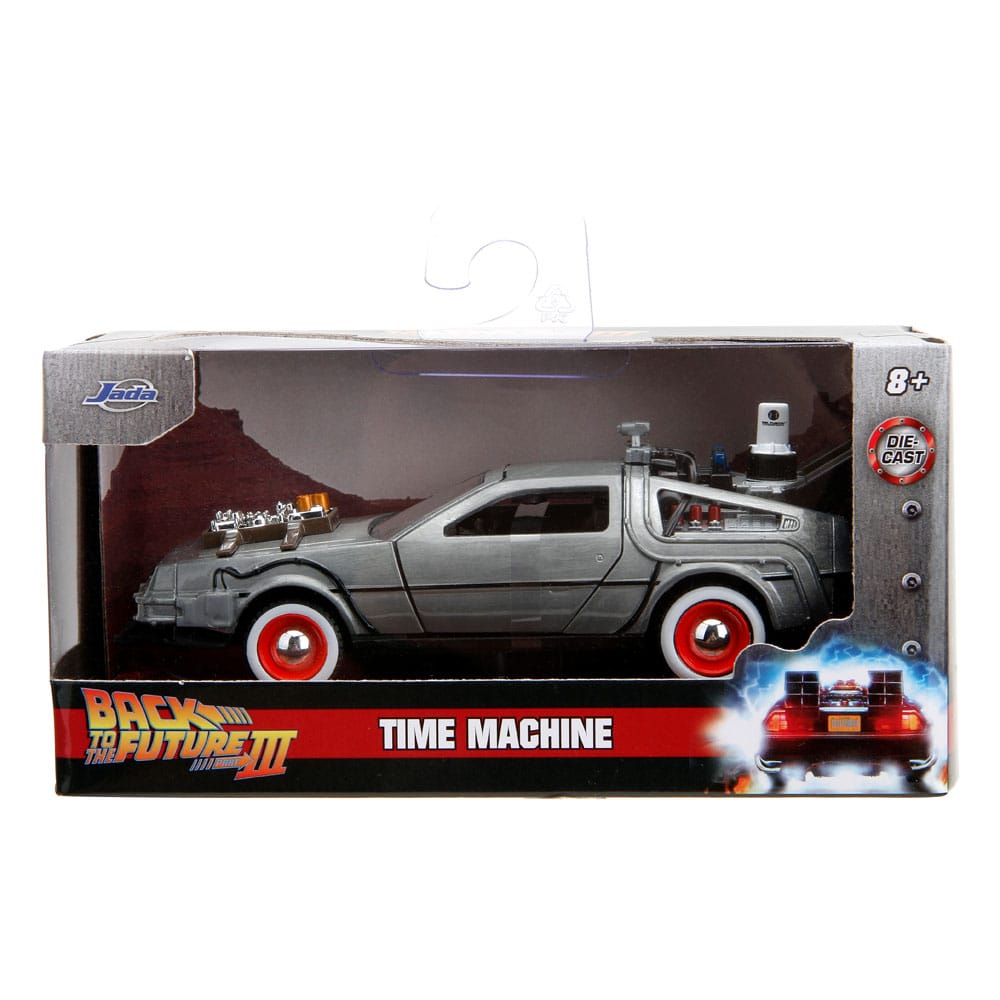 Zurück in die Zukunft III Hollywood Rides Diecast Modell 1/32 DeLorean Time Machine Free Rolling - Preorder - ETA: 01.10.2025