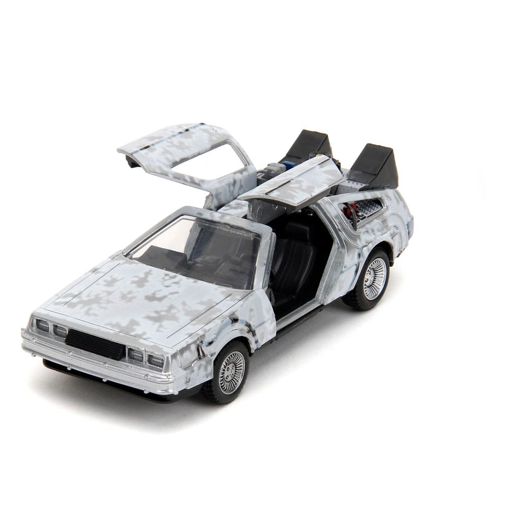 Zurück in die Zukunft Hollywood Rides Diecast Modell 1/32 DeLorean Time Machine Frost - Preorder - ETA: 01.10.2025
