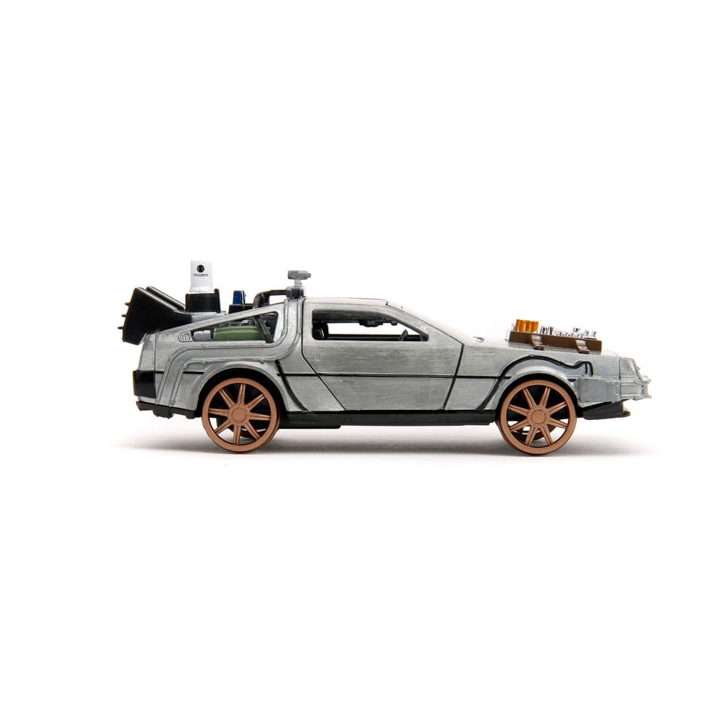 Zurück in die Zukunft III Hollywood Rides Diecast Modell 1/32 DeLorean Time Machine Railroad Wheels - Preorder - ETA: 01.10.2025