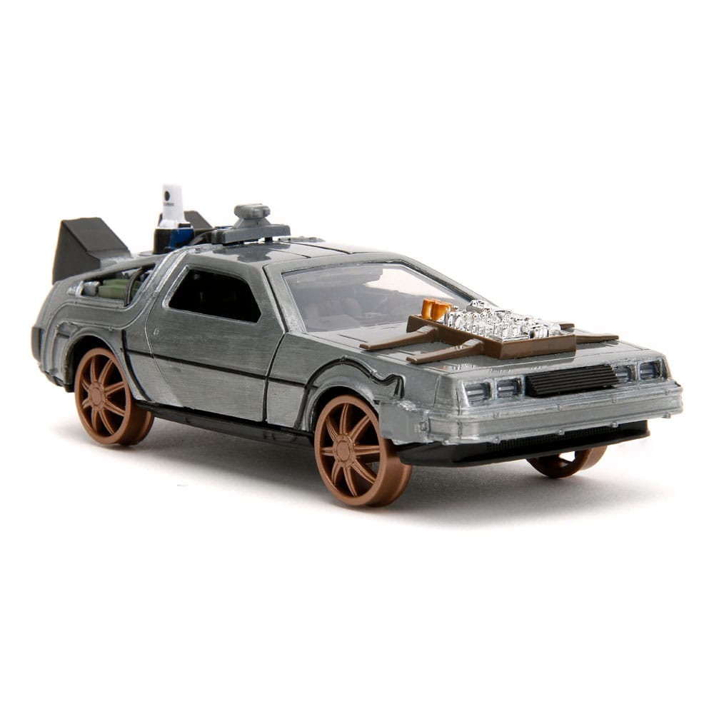 Zurück in die Zukunft III Hollywood Rides Diecast Modell 1/32 DeLorean Time Machine Railroad Wheels - Preorder - ETA: 01.10.2025