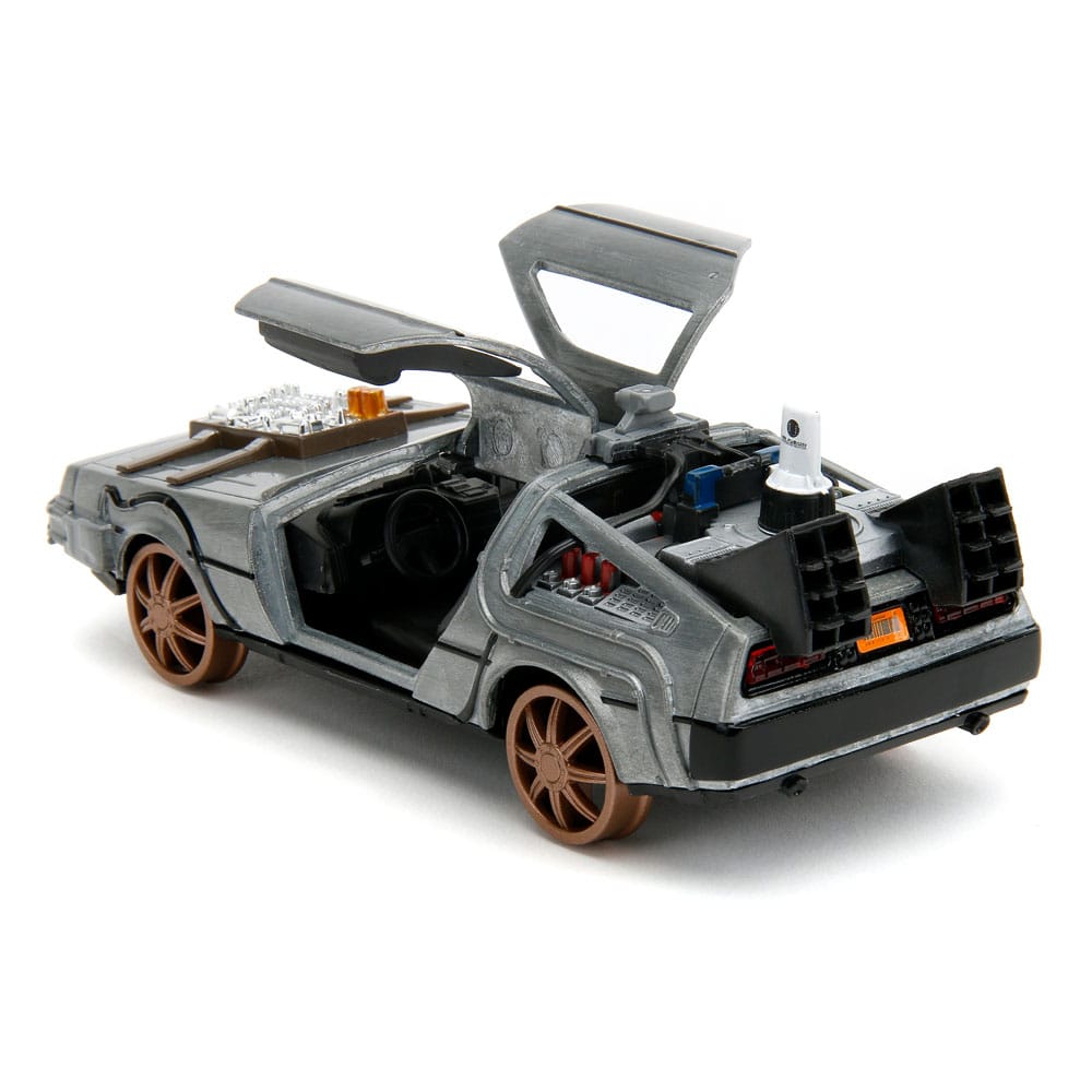 Zurück in die Zukunft III Hollywood Rides Diecast Modell 1/32 DeLorean Time Machine Railroad Wheels - Preorder - ETA: 01.10.2025