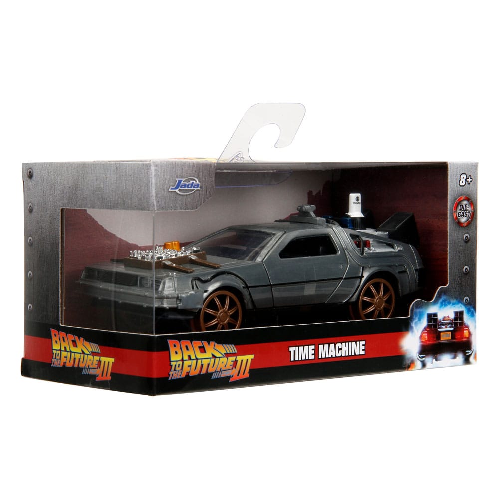 Zurück in die Zukunft III Hollywood Rides Diecast Modell 1/32 DeLorean Time Machine Railroad Wheels - Preorder - ETA: 01.10.2025