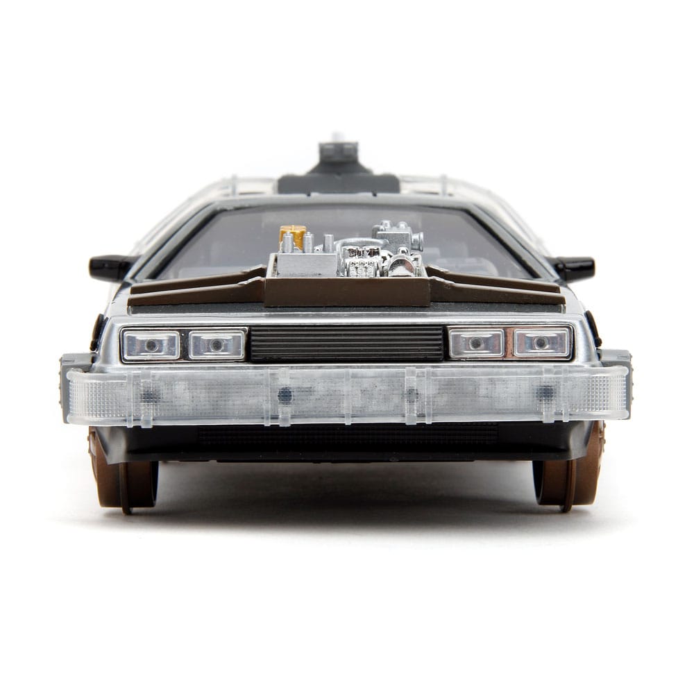 Zurück in die Zukunft III Hollywood Rides Diecast Modell 1/24 DeLorean Time Machine Railroad Wheels - Preorder - ETA: 22.11.2025
