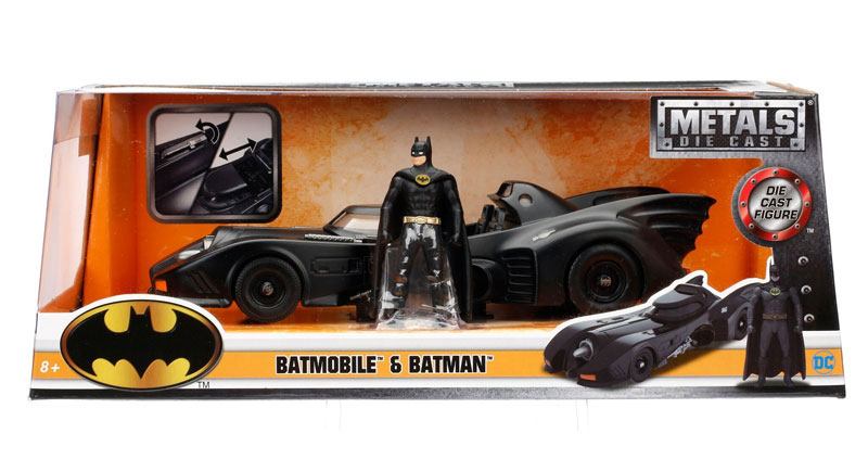 Batman Diecast Modell 1/24 1989 Batmobile mit Figur - Versand: 7 Tage nach Bestellung