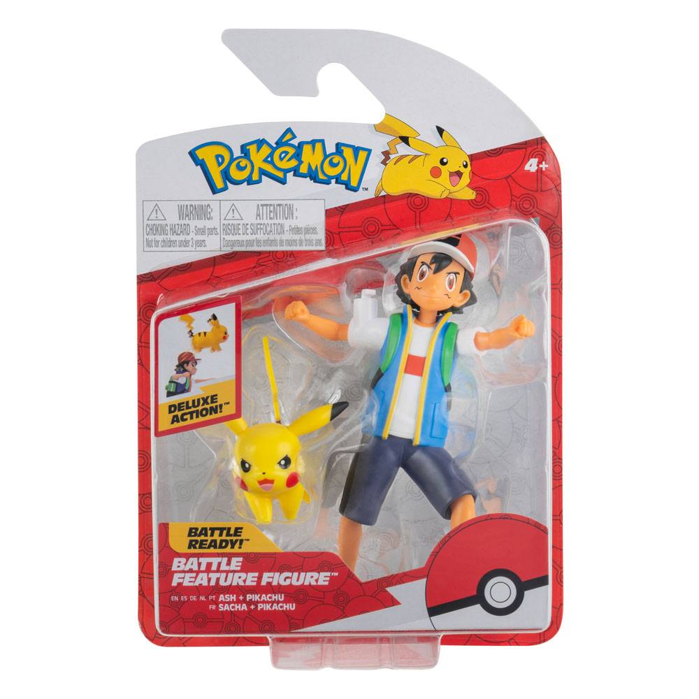 Pokémon Battle Feature Figuren Ash & Pikachu 11 cm - Versand: 7 Tage nach Bestellung