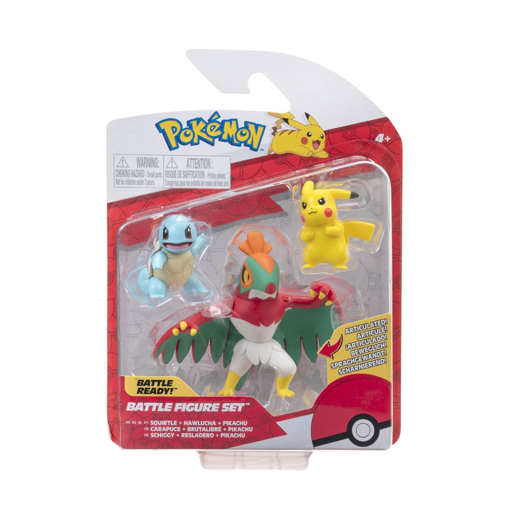 Pokémon Select Battle Figur Pikachu, Schiggy, Resladero 7,5 cm - Versand: 7 Tage nach Bestellung