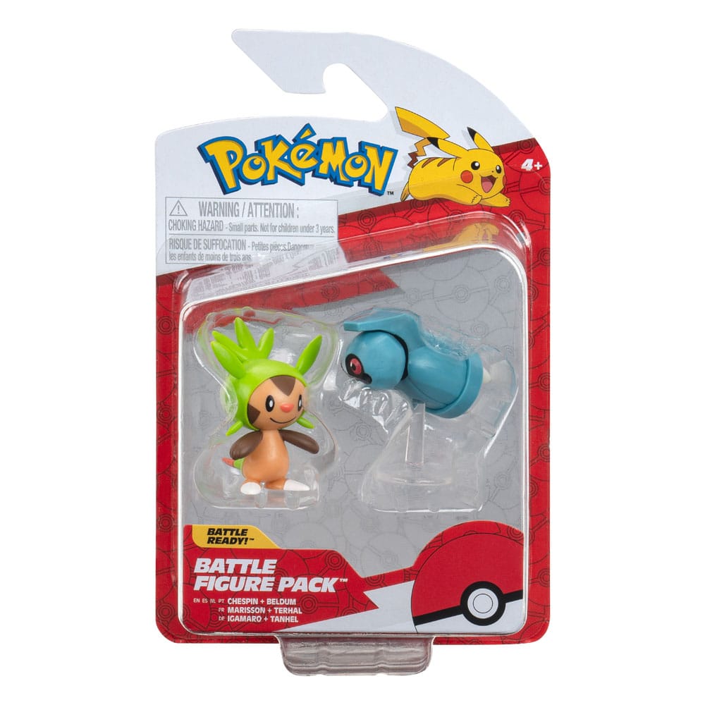 Pokémon Battle Figure First Partner Set Figuren 2er-Pack Igamaro, Tanhel 5 cm - Preorder - ETA: 09.12.2025