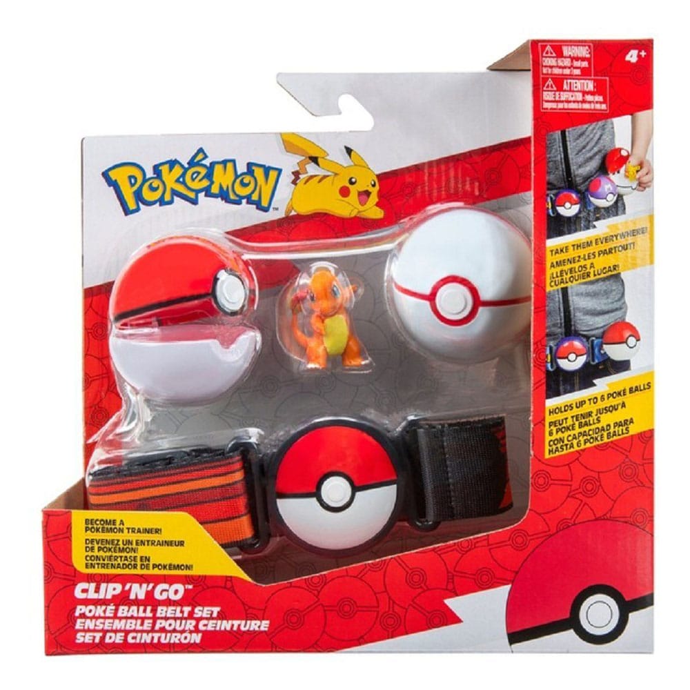 Pokémon Clip'n'Go Poké Gürtel Set Pokéball, Luxusball & Glumanda - Versand: 5-7 Tage nach Bestellung