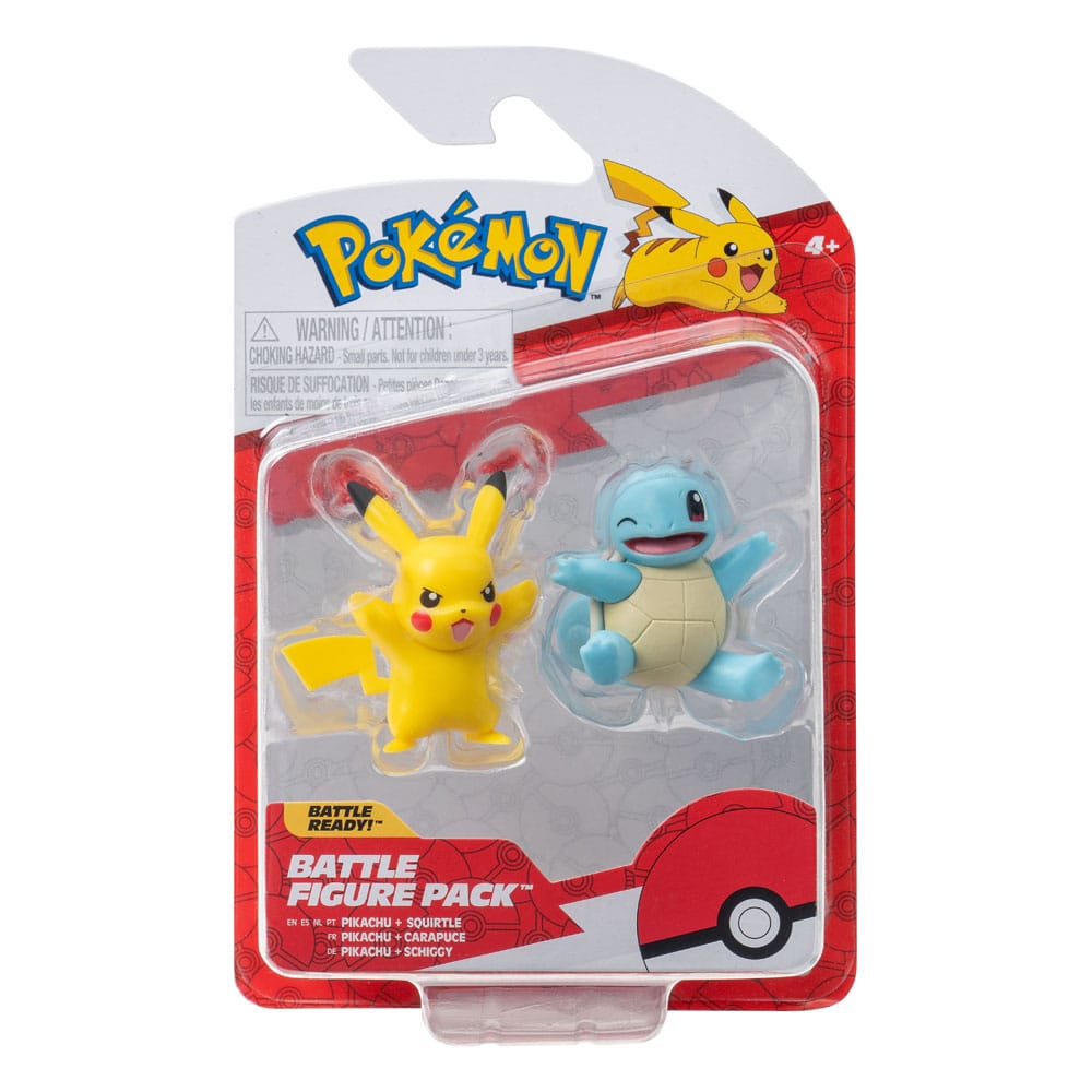 Pokémon Battle Figure First Partner Set Figuren 2er-Pack Shiggy #2, Pikachu #9 - Versand: 7 Tage nach Bestellung