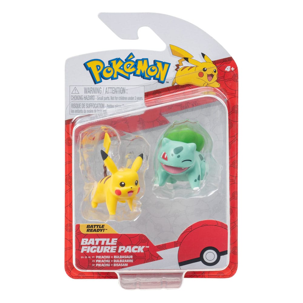 Pokémon Battle Figure First Partner Set Figuren 2er-Pack Bisasam #2, Pikachu #1 - Preorder - ETA: 09.12.2025