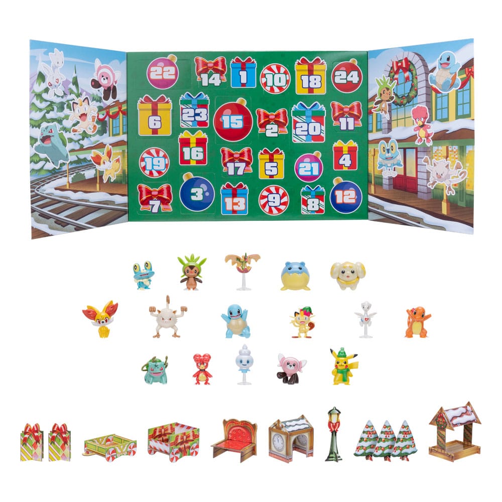 Pokémon Battle Figures Adventskalender Holiday 2024 *Version DE/FR/NL* - Versand: 5-7 Tage nach Bestellung