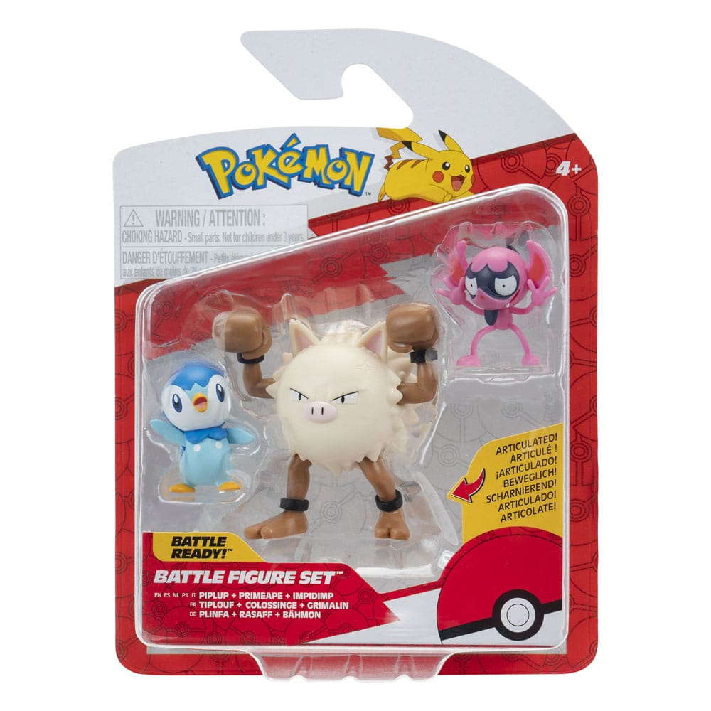Pokémon First Partner Battle Figure Set Figuren 3er-Pack Bähmon, Plinfa & Rasaff - Versand: 5-7 Tage nach Bestellung