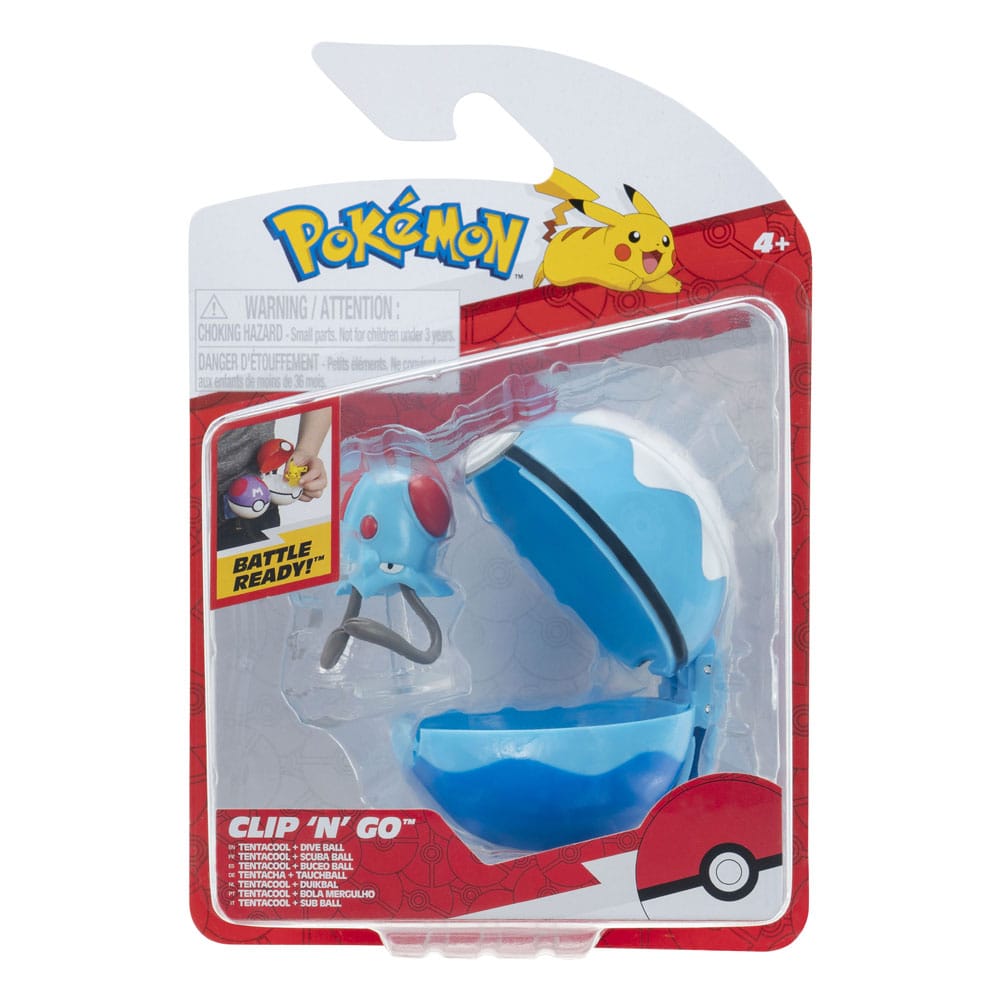 Pokémon Clip'n'Go Poké Balls Tentacha & Tauchball - Versand: 5-7 Tage nach Bestellung