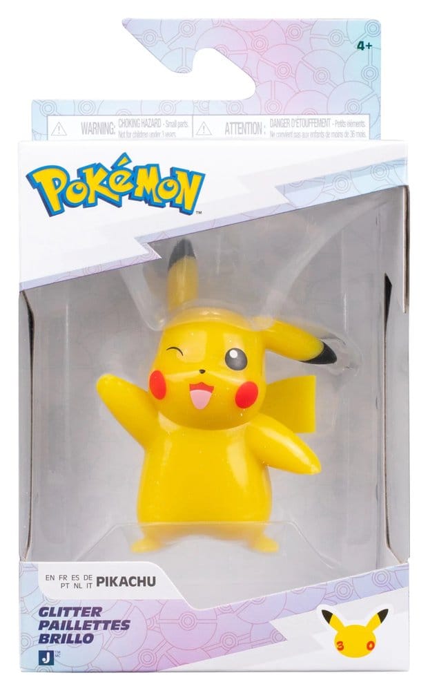 Pokémon Battle Figure Actionfigur Pikachu (30th Anniversary Glitter) 8 cm - Versand: 7 Tage nach Bestellung