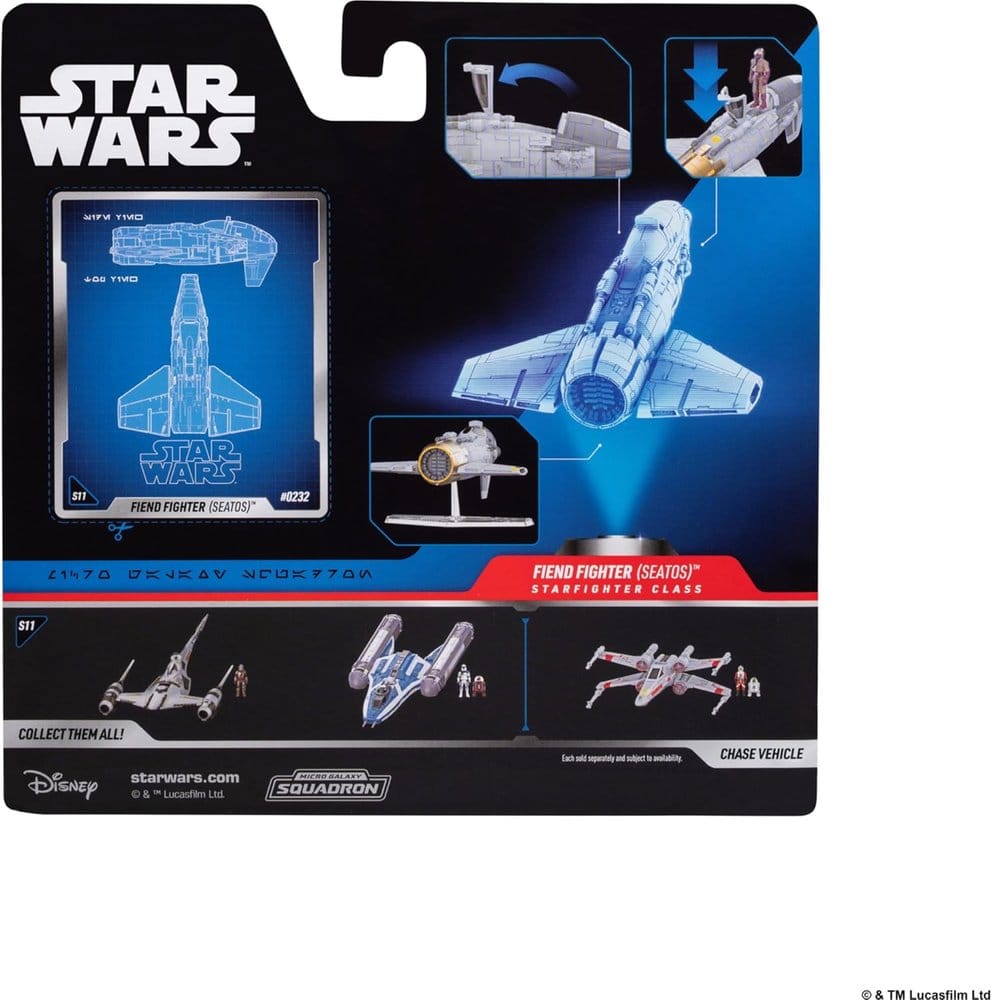 Star Wars Mittelgroßes Fahrzeug Fiend Fighter with Star Navigator 13 cm - Versand: 7 Tage nach Bestellung