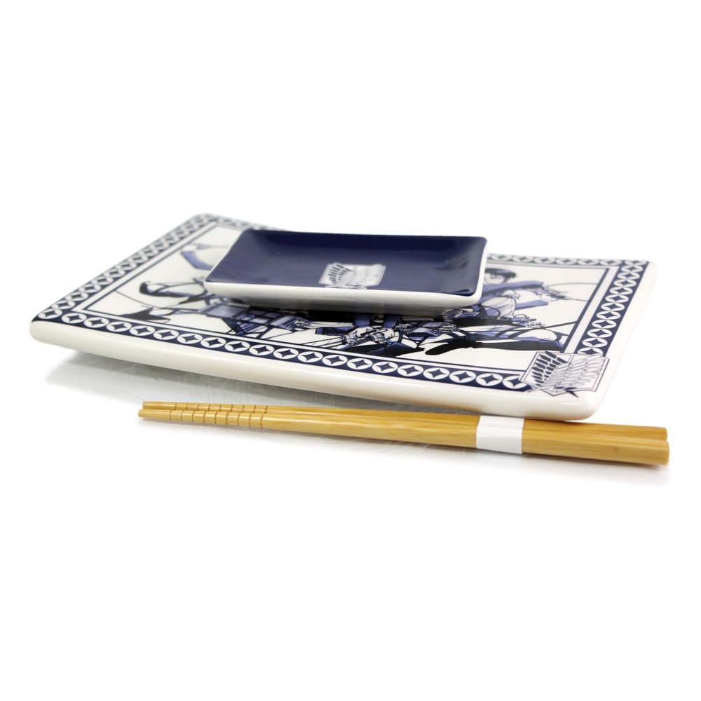 Attack on Titan Keramik Sushi Set mit Essstäbchen - Preorder - ETA: 25.09.2025